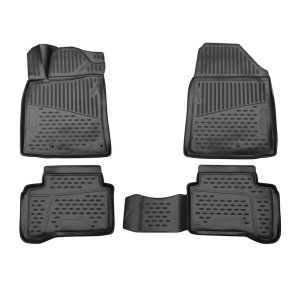 Hyundai Ioniq AE Floor Mats - Omac - Rubber TPE - Black - 2017